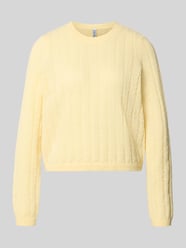 Regular Fit Pullover mit gerippten Ärmelbündchen Modell 'ADA' von PIECES - 7