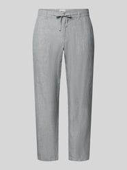 Spodnie z lnu o kroju slim fit z czystego lnu model 'Fabio' od Brax - 46