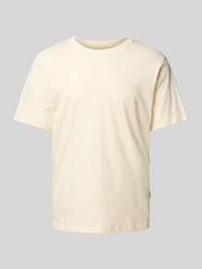 T-Shirt mit Label-Print Modell 'VARENNA' von JACK & JONES Beige - 35