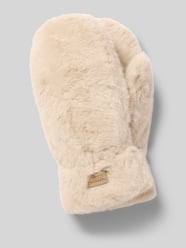 Handschoenen van imitatiebont met labeldetail van Kurt Beines Beige - 32
