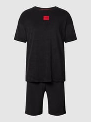 Pyjama mit Label-Patch Modell 'Terry Me Short Set' von HUGO Schwarz - 23