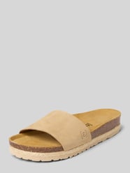 Sandaaltjes van leer model 'COPINE VELOUR' van Espadrij Beige - 14