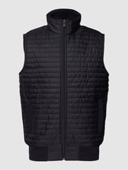 Bodywarmer met contrasterende inzetten van Christian Berg Men Blauw - 12
