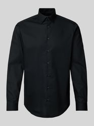 Super Slim Fit Businesshemd aus Popeline von Jake*s Schwarz - 23