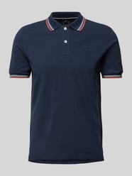 Slim Fit Poloshirt mit Kontraststreifen von Geox Blau - 20