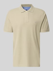 Regular Fit Poloshirt mit Label-Stitching von Fynch-Hatton Beige - 38