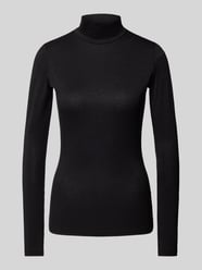 Slim Fit Longsleeve mit Stehkragen Modell 'Delaina' von HUGO Schwarz - 28