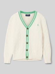 Cardigan mit Zopfmuster von Polo Ralph Lauren Teens Beige - 29