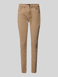 Slim Fit Jeans mit Strasssteinbesatz von monari Beige - 15