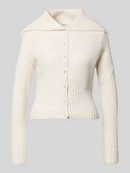 Gebreid jack met brede kraag en knoopsluiting van Gina Tricot - 7