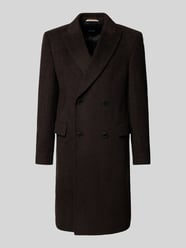 Regular fit lange wollen jas van alpacamix, model 'HYDE-DB-PEAK-254' van BOSS - 38