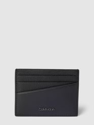Kartenetui mit Label-Details Modell 'DIAGONAL' von CK Calvin Klein Schwarz - 34