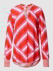 Bluse mit Allover-Muster Modell 'Schlupf ZickZack' von Emily Van den Bergh Rosa - 12