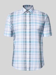 Slim fit business-overhemd van linnenmix met kentkraag van Jake*s - 18