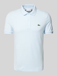 Slim Fit Poloshirt mit Label-Patch Modell 'PIQUE' von Lacoste Blau - 46