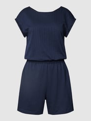 Playsuit mit Strukturmuster Modell 'Percita' von ICHI Blau - 31