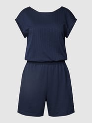 Playsuit mit Strukturmuster Modell 'Percita' von ICHI Blau - 43