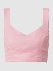 Korte top met gesmokte inzet, model 'Banu' van EDITED Roze - 45