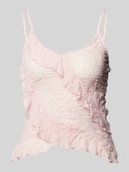 Trägertop mit Volants Modell 'Frill' von Gina Tricot Rosa - 22