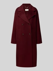 Mantel aus Wolle mit Reverskragen von Milano Italy Bordeaux - 42