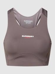Sport-BH mit Label-Print von Superdry Sports Grau - 25