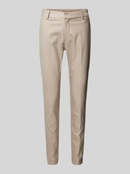 Slim fit stoffen broek met steekzakken, model 'Abbey Night' van MOS MOSH Beige - 2