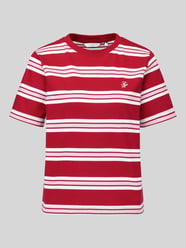 relaxed fit t-shirt van puur katoen van Tommy Hilfiger Bordeaux - 44