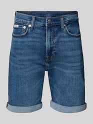 Szorty jeansowe o kroju slim fit z mieszanka bawełny model 'HAMPTON' od Calvin Klein Jeans - 9