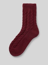 Socken mit Zopfmuster Modell 'Cosy' von camano Bordeaux - 27