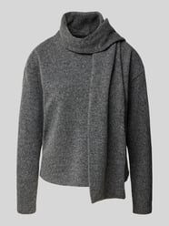 sweter z dzianiny o kroju regular fit z szalowym kołnierzem model 'vods' od VILA - 45