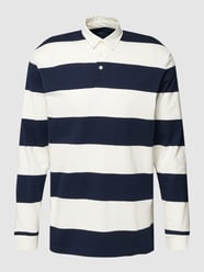 Poloshirt mit langen Ärmeln Modell 'relaxed striped' von Tom Tailor Denim Blau - 17