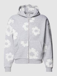 Sweatjacke mit Allover-Muster von REVIEW Grau / Schwarz - 33