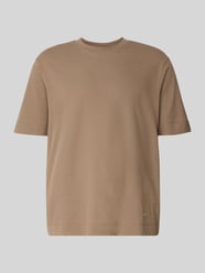 T-Shirt mit Logo-Stitching und Rundhalsausschnitt von Emporio Armani Beige - 11