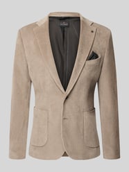 Slim Fit Sakko aus Baumwoll-Mix in Cord-Optik Modell 'Nick' von Zuitable Beige - 42