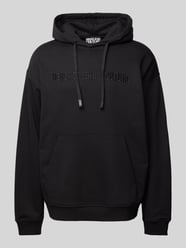 Hoodie mit gerippten Abschlüssen von Versace Jeans Couture Schwarz - 31