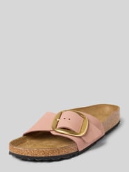 Slides mit Dornschließe Modell 'Madrid Big Buckle' von Birkenstock Pink - 1