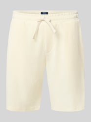 Korte broek met structuurpatroon en elastische band van MCNEAL Beige - 24