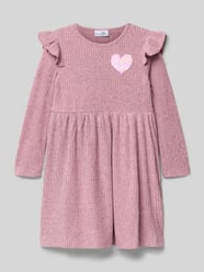 Midi-jurk met ribstructuur van Happy Girls Fuchsia - 17