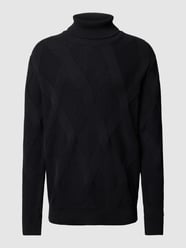 Strickpullover mit Rollkragen von Lindbergh Schwarz - 9