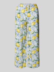 Spodnie capri z wiskozy w całościowym wzorze od Christian Berg Woman - 30