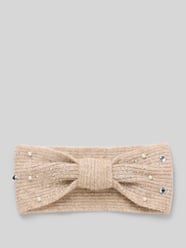 Hoofdband met wol in gebreide look, model 'IAMACY' van ICHI Beige - 42