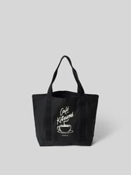 Tote mit Label-Print von MAISON KITSUNE Schwarz - 26