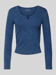 Longsleeve mit V-Ausschnitt Modell 'VALERIE' von Only Blau - 46