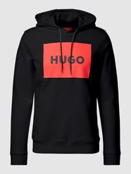 Hoodie mit Label-Print Modell 'Duratschi' von HUGO Schwarz - 29