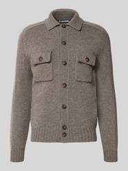 Gebreid jack met kentkraag van GRAN SASSO Beige - 35