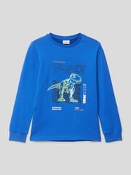 Sweatshirt mit Motiv-Print Modell 'Back to School' von s.Oliver RED LABEL Blau - 31