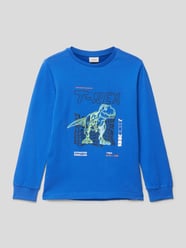 Sweatshirt mit Motiv-Print Modell 'Back to School' von s.Oliver RED LABEL Blau - 26