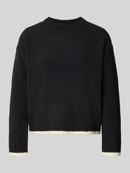 Sweter z dzianiny o kroju regular fit z brzegiem w kontrastowym kolorze model ‘SHADOW’ od VERO MODA - 29