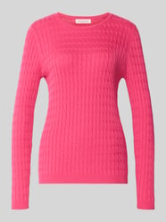 Slim Fit Strickpullover mit Zopfmuster von Christian Berg Woman - 26