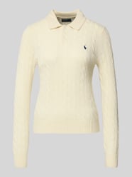 Slim fit shirt met lange mouwen van wolmix met kasjmier van Polo Ralph Lauren Beige - 1